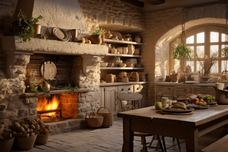 Cantou rénové avec des éléments modernes et décoratifs