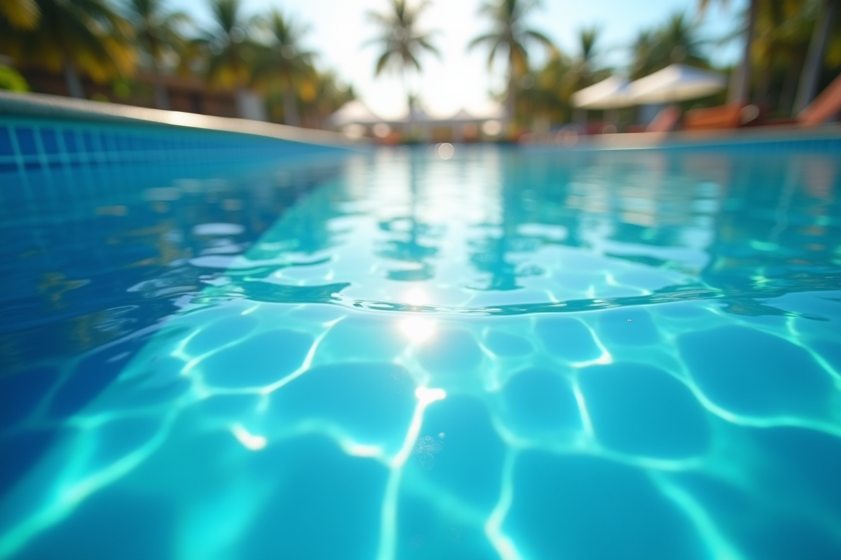 piscine bleue