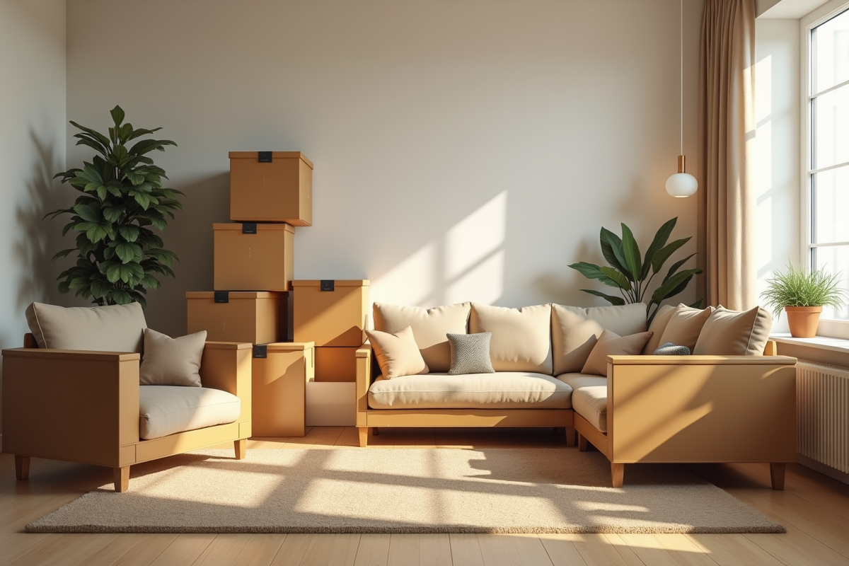 rangement cartons