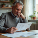 Homme d'âge moyen compare thermostats et factures de chauffage